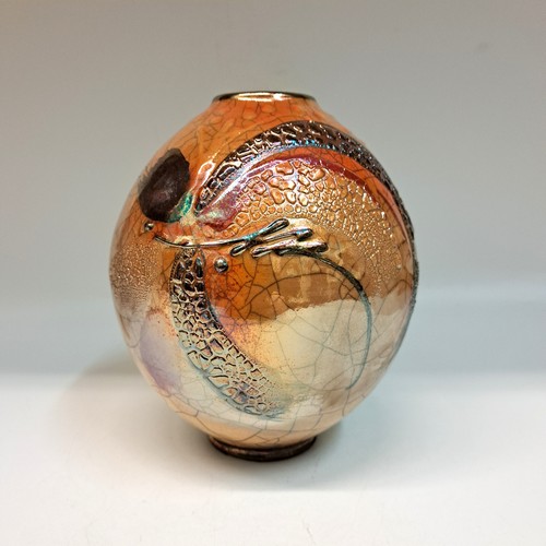 #231035 Raku, 3xFired 6.5x5.5 $32 at Hunter Wolff Gallery